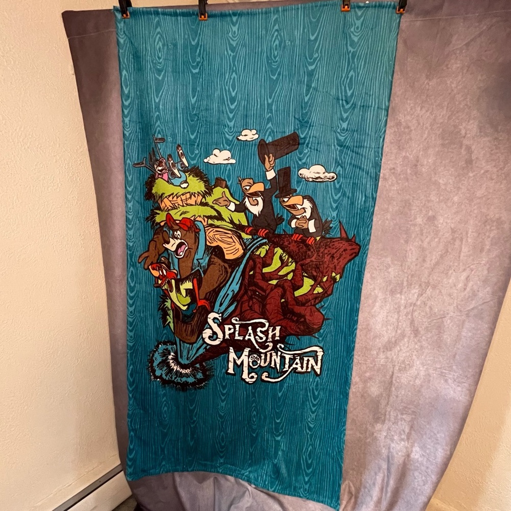 Disney Splash Mountain Teal and Red Towel